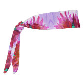 赤と素晴らし熱ピンクサボサボダリア タイヘッドバンド (回転270)