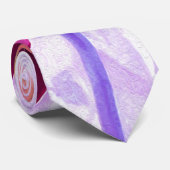 赤と素晴らし熱ピンクサボサボダリア ネクタイ (ロール)