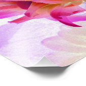 赤と素晴らし熱ピンクサボサボダリア フォトプリント            (角)