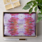 赤と素晴らし熱ピンクサボサボダリア 薄葉紙 (ギフト)