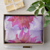 赤と素晴らし熱ピンクサボサボダリア 薄葉紙 (ギフト)