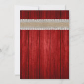 赤と素朴ひまわり結婚式招待状 招待状 (裏面)