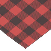 赤と素朴黒のフランネルの格子模様 ショートテーブルランナー (コーナー)