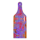 赤と紫のグルービー抽象芸術レトロアート カッティングボード (正面)