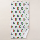 赤と紫のチューリップバスタオル バスタオル (バスタオル)