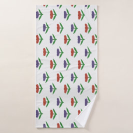 赤と紫のチューリップバスタオル バスタオル