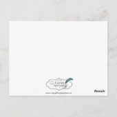 赤と紫のリーフデザインテーブル番号 ポストカード (裏面)