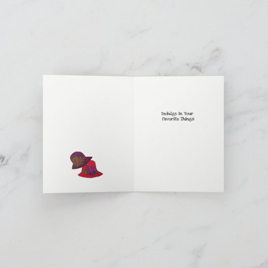 赤と紫の帽子 カード (内部)