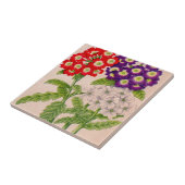 赤と紫の弁花 タイル (側面)