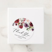 赤と紫の水色フローラガーランドありがとう フェイバータグ (インサイチュ)