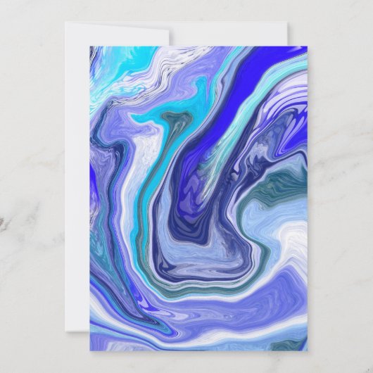 赤と紫の流体アート結婚式招待状 招待状 (裏面)