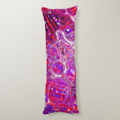 赤と紫の流体アート ボディピロー (裏面 (縦))