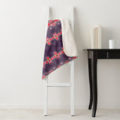 赤と紫の花の毛布 シェルパブランケット (インサイチュ)