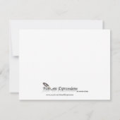 赤と紫の葉のデザイン応答カード 出欠カード (裏面)