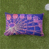 赤と紫の観覧車 アウトドアクッション (芝生)