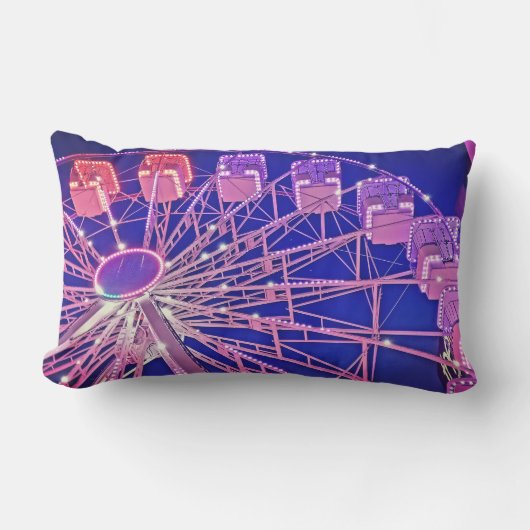 赤と紫の観覧車 アウトドアクッション (正面)