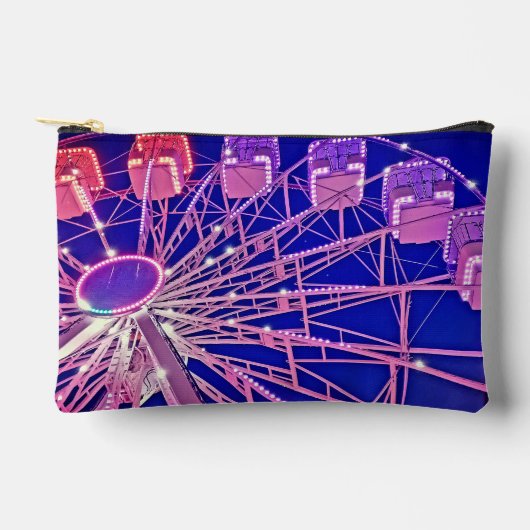 赤と紫の観覧車 アクセサリーポーチ (正面)