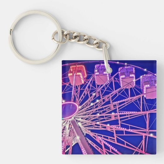 赤と紫の観覧車 キーホルダー (正面)
