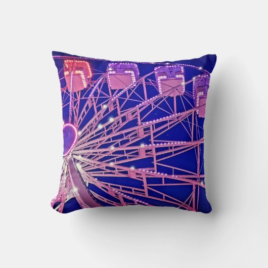 赤と紫の観覧車 クッション (正面)