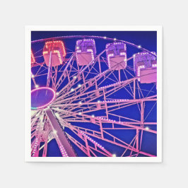 赤と紫の観覧車 スタンダードカクテルナプキン