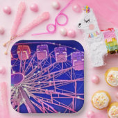 赤と紫の観覧車 ペーパープレート (パーティー)