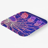 赤と紫の観覧車 ペーパープレート (傾斜あり)