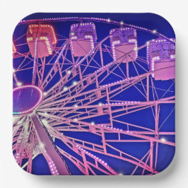 赤と紫の観覧車 ペーパープレート
