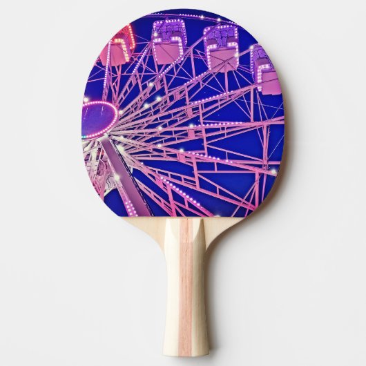赤と紫の観覧車 卓球ラケット (正面)