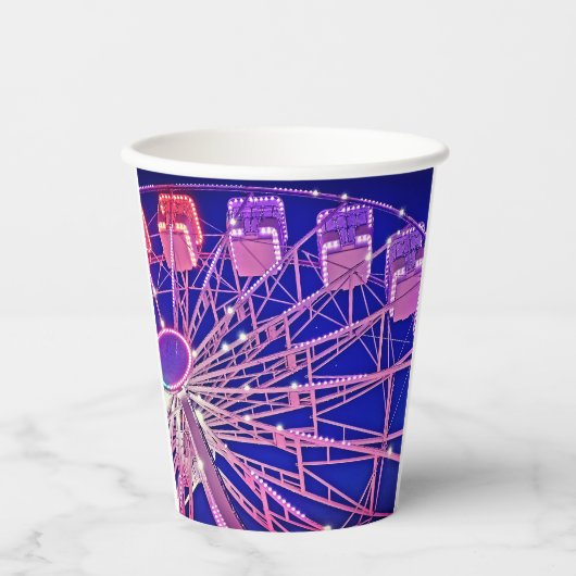 赤と紫の観覧車 紙コップ (正面)