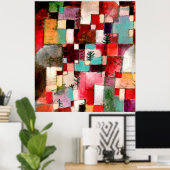 赤と紫 – 黄色のリズム ポスター (ホームオフィス)