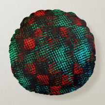 赤と緑がかった青、スクラッチされた正方形またはキューブ