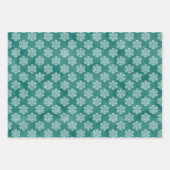 赤と緑と白い休日の雪 ラッピングペーパーシート (正面)