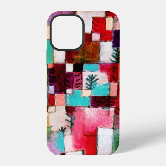 赤と緑と紫、パウル・クレー iPhoneケース (裏面)