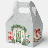 赤と緑のくるみ割り赤ちゃんシャワー フェイバーボックス (正面)