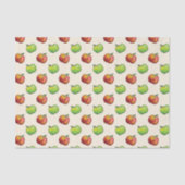赤と緑のアップルフルーツパターン 薄葉紙 (正面)