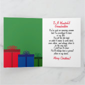 赤と緑のアフリカ系アメリカ人の祖母のクリスマス カード (内部)