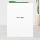 赤と緑のアフリカ系アメリカ人の祖母のクリスマス カード (裏面)