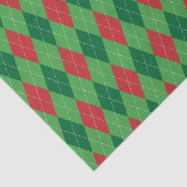 赤と緑のアーガイル柄のティッシュペーパー 薄葉紙 (詳細)