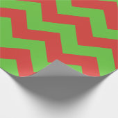 赤と緑のエキストララージシェブロンラッピング紙 ラッピングペーパー (角)