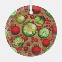赤と緑のオーナメント