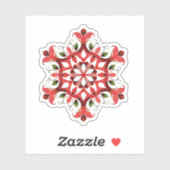 赤と緑のカントリークリスマス シール (シート)