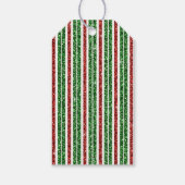 赤と緑のキャンディストライプーのクリスマス猫 ギフトタグ (裏面)