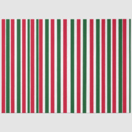 赤と緑のキャンディーケーンのクリスマスストライプ 薄葉紙