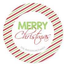 赤と緑のキャンディーケーンストライプ |