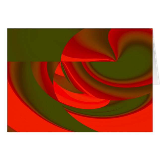 赤と緑のキュービスト抽象芸術 (正面横)