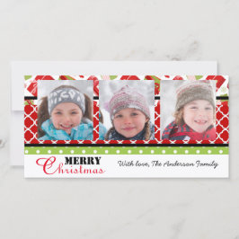 赤と緑のギフト – フォトカード シーズンカード