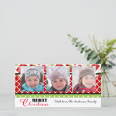 赤と緑のギフト – フォトカード シーズンカード (スタンド正面)