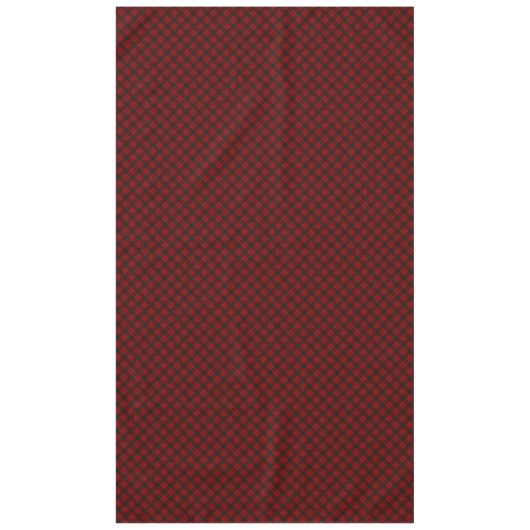 赤と緑のクラシックタータンチェックパターンホリデー テーブルクロス (正面)