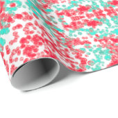赤と緑のクリスマスの抽象芸術 芸術的 ラッピングペーパー (ロールコーナー)