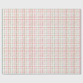 赤と緑のクリスマスの波 ラッピングペーパー (フラット)